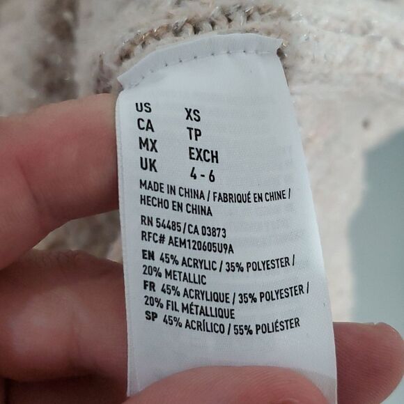 𝅺american Eagle XS pink crewneck knit sweater - Picture 7 of 7